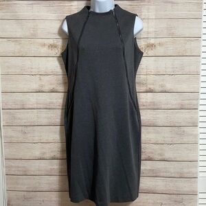 Calvin Klein gray dress with a zip embellishment